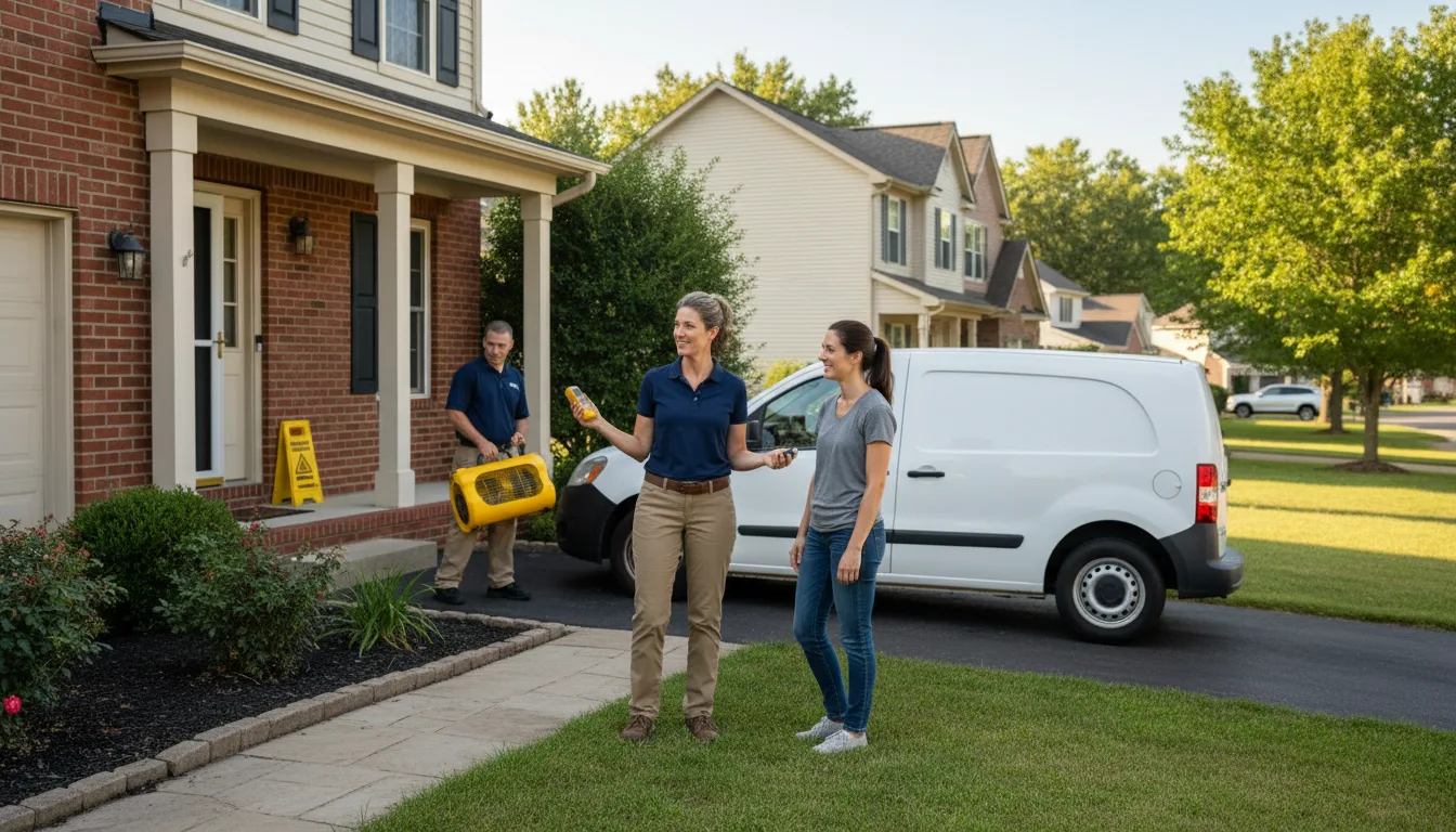 Residential water damage restoration in Rosalie, NE